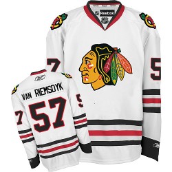 Trevor Van Riemsdyk Chicago Blackhawks Reebok Authentic Away Jersey (White)