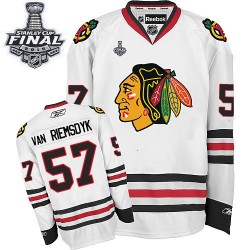 Trevor Van Riemsdyk Chicago Blackhawks Reebok Authentic Away 2015 Stanley Cup Jersey (White)
