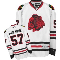 Trevor Van Riemsdyk Chicago Blackhawks Reebok Authentic Red Skull Jersey (White)