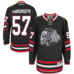 Trevor Van Riemsdyk Chicago Blackhawks Reebok Premier Black Skull 2014 Stadium Series Jersey (White)