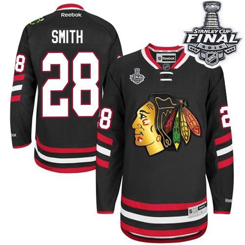 Ben Smith Chicago Blackhawks Reebok Authentic 2014 Stadium Series 2015 Stanley Cup Jersey (Black)