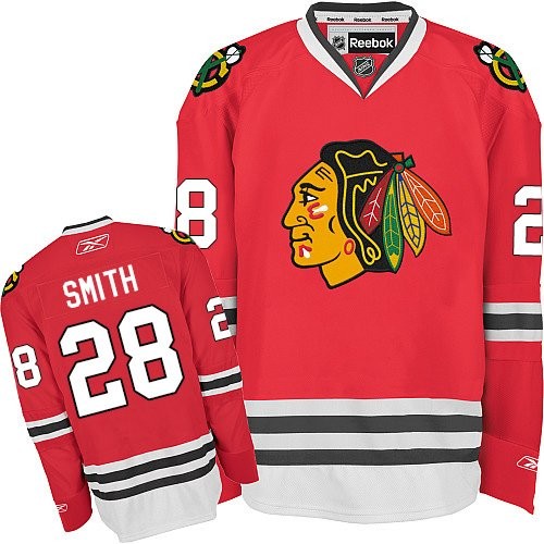 Ben Smith Chicago Blackhawks Reebok Authentic Home Jersey (Red)