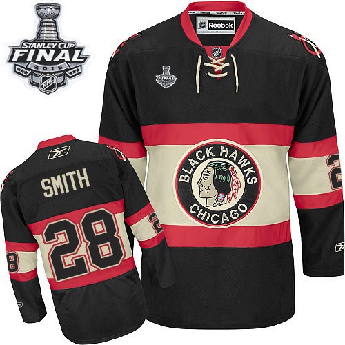 Ben Smith Chicago Blackhawks Reebok Premier New Third 2015 Stanley Cup Jersey (Black)