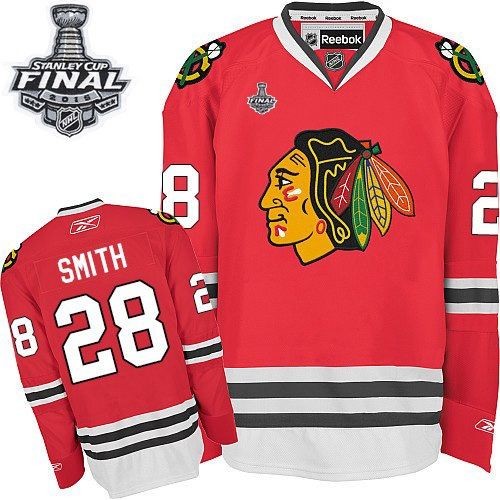 Ben Smith Chicago Blackhawks Reebok Premier Home 2015 Stanley Cup Jersey (Red)
