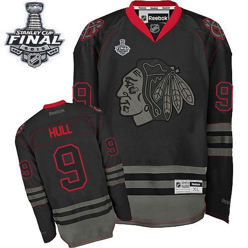 Bobby Hull Chicago Blackhawks Reebok Authentic 2015 Stanley Cup Jersey (Black Ice)