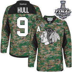 Bobby Hull Chicago Blackhawks Reebok Authentic Veterans Day Practice 2015 Stanley Cup Jersey (Camo)