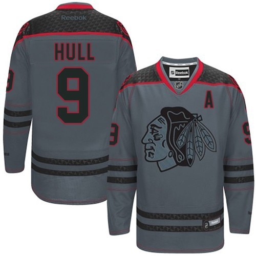 Bobby Hull Chicago Blackhawks Reebok Authentic Charcoal Cross Check Fashion Jersey ()