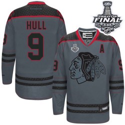 Bobby Hull Chicago Blackhawks Reebok Authentic Charcoal Cross Check Fashion 2015 Stanley Cup Jersey ()