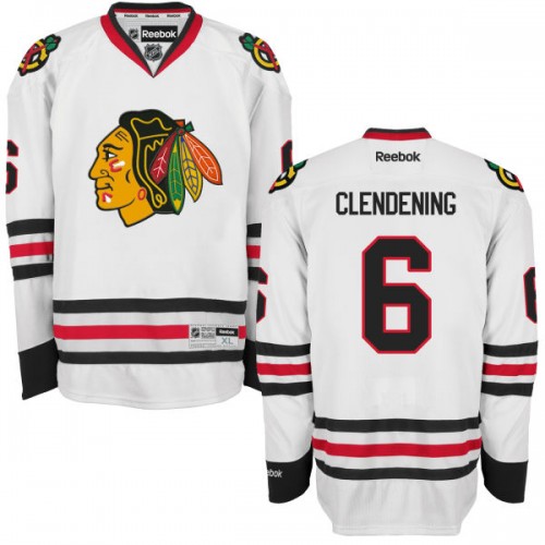 Adam Clendening Chicago Blackhawks Reebok Premier Away Jersey (White)