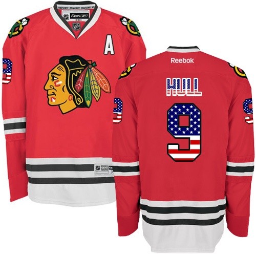 Bobby Hull Chicago Blackhawks Reebok Premier USA Flag Fashion Jersey (Red)