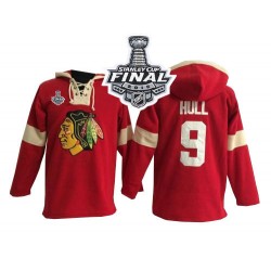 Bobby Hull Chicago Blackhawks Premier Old Time Hockey Pullover Hoodie 2015 Stanley Cup Jersey (Red)