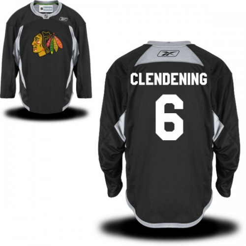 Adam Clendening Chicago Blackhawks Reebok Authentic Practice Alternate Jersey (Black)