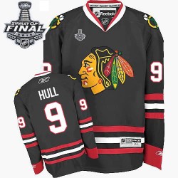 Bobby Hull Chicago Blackhawks Reebok Youth Premier Third 2015 Stanley Cup Jersey (Black)