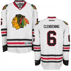 Adam Clendening Chicago Blackhawks Reebok Authentic Away Jersey (White)