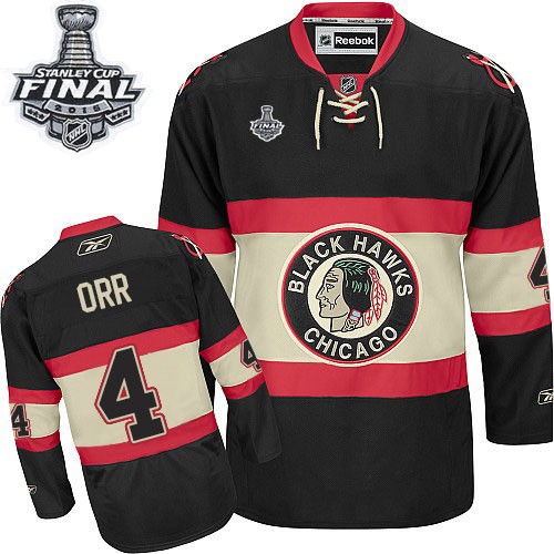 Bobby Orr Chicago Blackhawks Reebok Premier New Third 2015 Stanley Cup Jersey (Black)