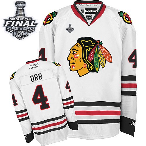 Bobby Orr Chicago Blackhawks Reebok Premier Away 2015 Stanley Cup Jersey (White)