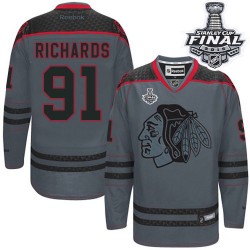 Brad Richards Chicago Blackhawks Reebok Authentic Charcoal Cross Check Fashion 2015 Stanley Cup Jersey ()
