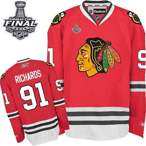 Brad Richards Chicago Blackhawks Reebok Premier Home 2015 Stanley Cup Jersey (Red)