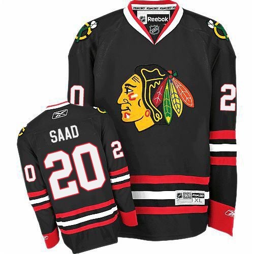 Brandon Saad Chicago Blackhawks Reebok Authentic Third Jersey (Black)