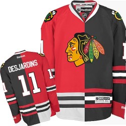 Andrew Desjardins Chicago Blackhawks Reebok Authentic Split Fashion Jersey (Red/Black)