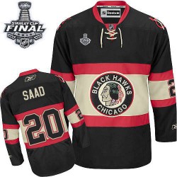 Brandon Saad Chicago Blackhawks Reebok Premier New Third 2015 Stanley Cup Jersey (Black)
