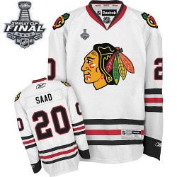 Brandon Saad Chicago Blackhawks Reebok Youth Authentic Away 2015 Stanley Cup Jersey (White)