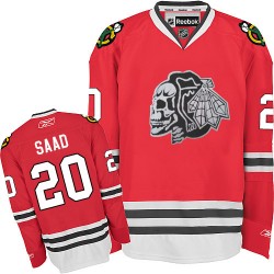 Brandon Saad Chicago Blackhawks Reebok Youth Authentic Red Skull Jersey (White)