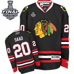 Brandon Saad Chicago Blackhawks Reebok Youth Premier Third 2015 Stanley Cup Jersey (Black)