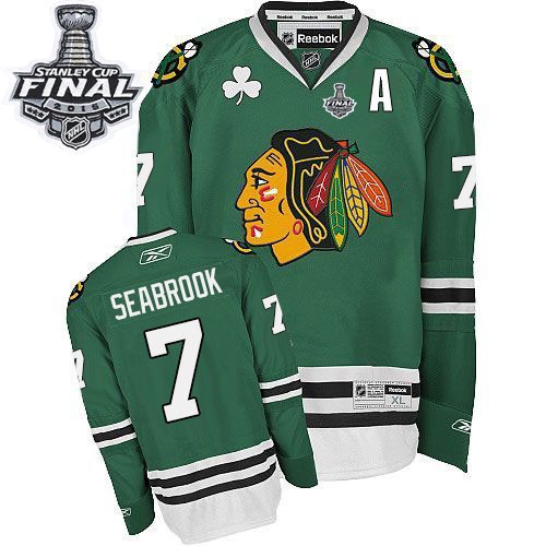Brent Seabrook Chicago Blackhawks Reebok Authentic 2015 Stanley Cup Jersey (Green)
