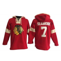 Brent Seabrook Chicago Blackhawks Authentic Old Time Hockey Pullover Hoodie Jersey (Red)