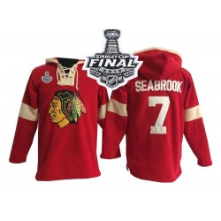 Brent Seabrook Chicago Blackhawks Authentic Old Time Hockey Pullover Hoodie 2015 Stanley Cup Jersey (Red)