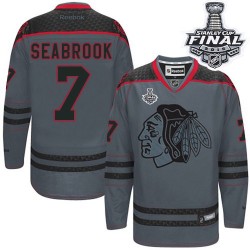 Brent Seabrook Chicago Blackhawks Reebok Authentic Charcoal Cross Check Fashion 2015 Stanley Cup Jersey ()