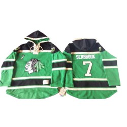 Brent Seabrook Chicago Blackhawks Authentic Old Time Hockey St. Patrick's Day McNary Lace Hoodie Jersey (Green)