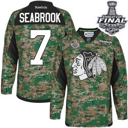 Brent Seabrook Chicago Blackhawks Reebok Premier Veterans Day Practice 2015 Stanley Cup Jersey (Camo)