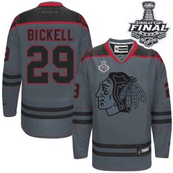 Bryan Bickell Chicago Blackhawks Reebok Authentic Charcoal Cross Check Fashion 2015 Stanley Cup Jersey ()