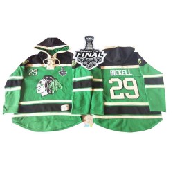 Bryan Bickell Chicago Blackhawks Authentic Old Time Hockey St. Patrick's Day McNary Lace Hoodie 2015 Stanley Cup Jersey (Green)