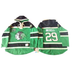 Bryan Bickell Chicago Blackhawks Authentic Old Time Hockey St. Patrick's Day McNary Lace Hoodie Jersey (Green)