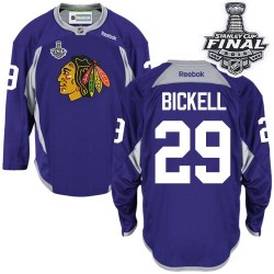 Bryan Bickell Chicago Blackhawks Reebok Authentic Practice 2015 Stanley Cup Jersey (Purple)
