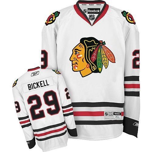 Bryan Bickell Chicago Blackhawks Reebok Authentic Away Jersey (White)