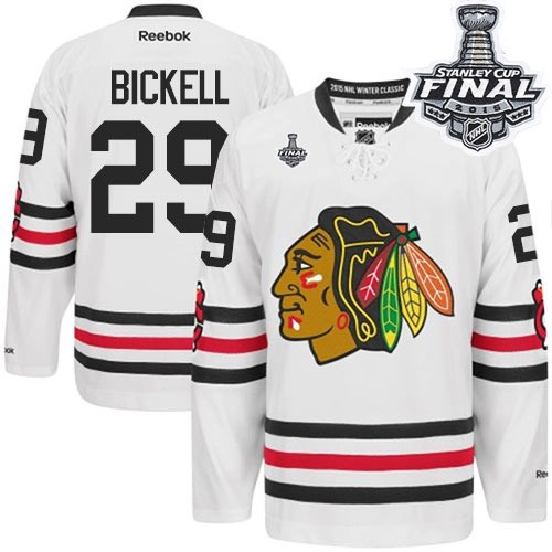 Bryan Bickell Chicago Blackhawks Reebok Premier 2015 Winter Classic 2015 Stanley Cup Jersey (White)