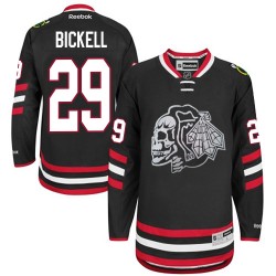 Bryan Bickell Chicago Blackhawks Reebok Youth Premier Black Skull 2014 Stadium Series Jersey (White)
