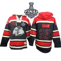 Andrew Shaw Chicago Blackhawks Authentic Old Time Hockey Sawyer Hooded Sweatshirt 2015 Stanley Cup Jersey (Black)