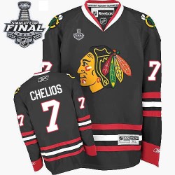 Chris Chelios Chicago Blackhawks Reebok Authentic Third 2015 Stanley Cup Jersey (Black)
