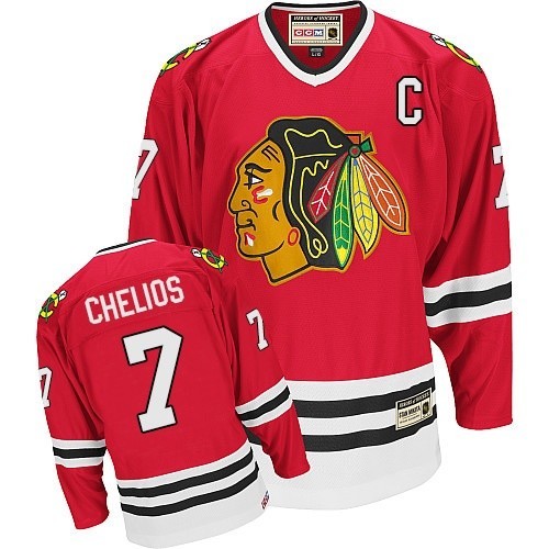 Chris Chelios Chicago Blackhawks CCM Authentic Throwback Jersey (Red)