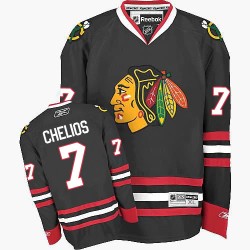 Chris Chelios Chicago Blackhawks Reebok Premier Third Jersey (Black)