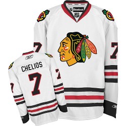 Chris Chelios Chicago Blackhawks Reebok Authentic Away Jersey (White)
