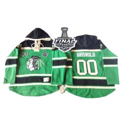 Clark Griswold Chicago Blackhawks Authentic Old Time Hockey St. Patrick's Day McNary Lace Hoodie 2015 Stanley Cup Jersey (Green)
