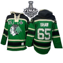 Andrew Shaw Chicago Blackhawks Authentic Old Time Hockey St. Patrick's Day McNary Lace Hoodie 2015 Stanley Cup Jersey (Green)