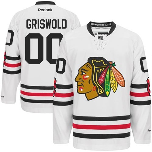 Clark Griswold Chicago Blackhawks Reebok Premier 2015 Winter Classic Jersey (White)