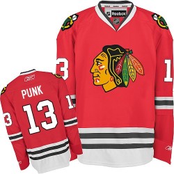 CM Punk Chicago Blackhawks Reebok Youth Authentic Home Jersey (Red)